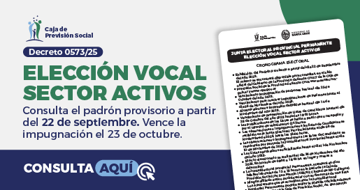 Elecciones Vocal por el Sector Activo - CPS